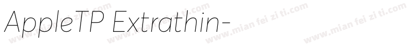AppleTP Extrathin字体转换